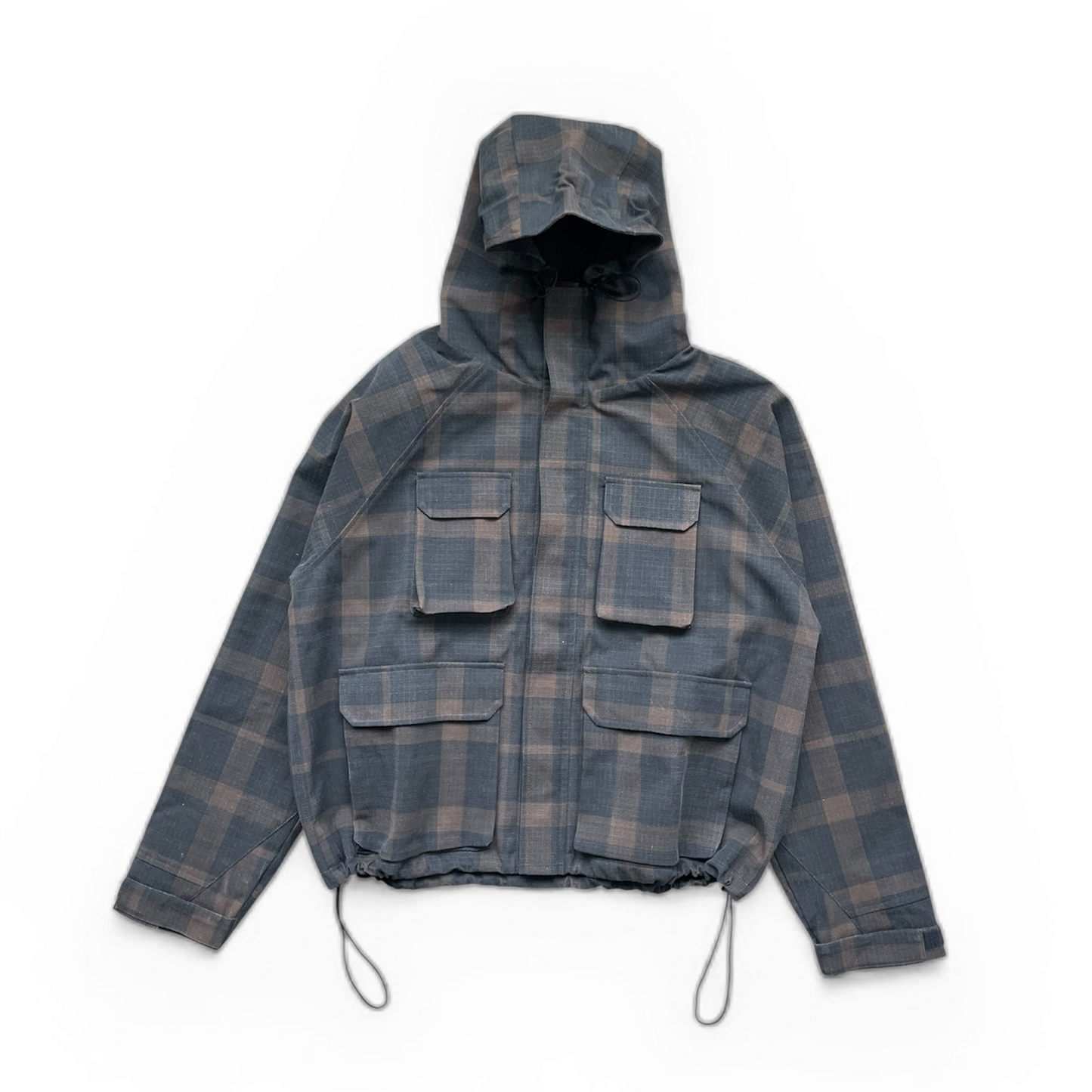 Plaid Short Parka